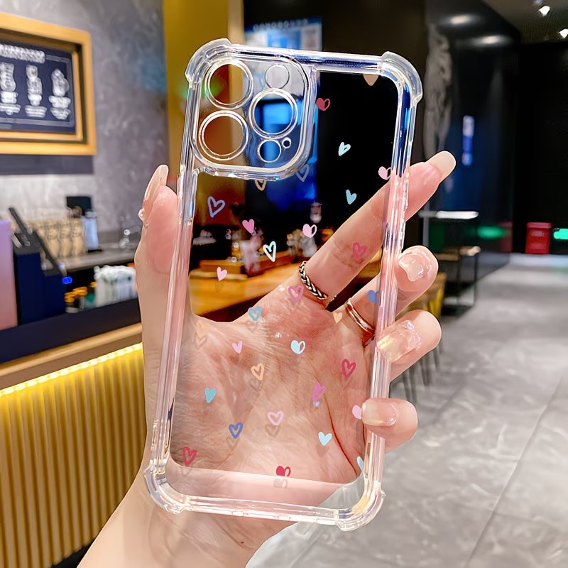 Apple Iphone 15 Pro Max - غطاء هاتف شفاف بزوايا ملونة على